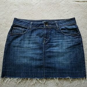 Apt. 9 Frayed Denim Skirt